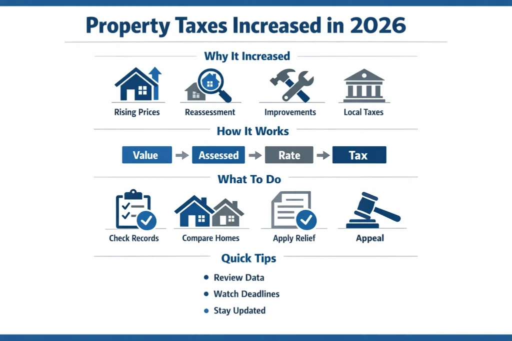 Why Property Taxes Increased in Tuscarawas County infographic